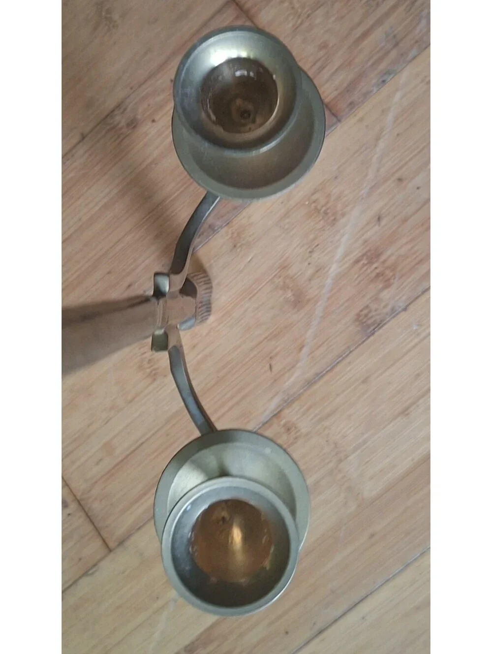 Two Brass Sconces Tapered Candle Holder 19